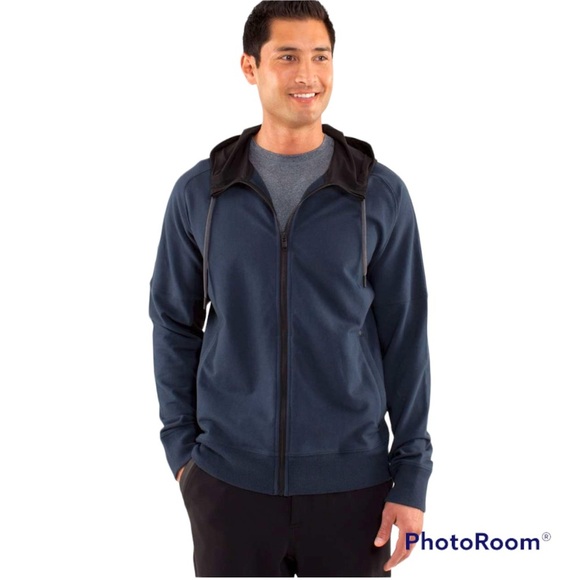 LULULEMON Studio Hoodie Black iris Blue Men's Sweater XL - Picture 1 of 6